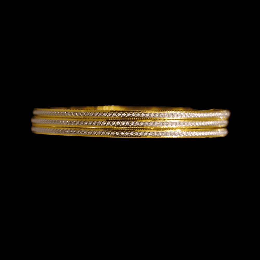 Gold Tile Bangle Set main image 0